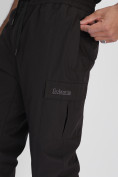 Оптом Утепленные спортивные брюки мужские темно-серого цвета 21132TC, фото 12