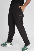 Оптом Утепленные спортивные брюки мужские темно-серого цвета 21132TC, фото 15