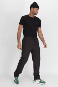 Оптом Утепленные спортивные брюки мужские темно-серого цвета 21132TC в Екатеринбурге, фото 3