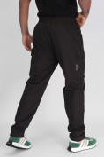 Оптом Утепленные спортивные брюки мужские темно-серого цвета 21132TC, фото 9