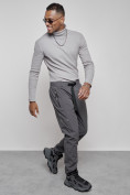 Оптом Брюки утепленный мужской зимние спортивные серого цвета 21133Sr, фото 13