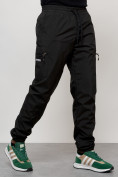 Оптом Брюки утепленный мужской зимние спортивные черного цвета 21135Ch, фото 3