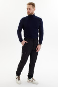 Оптом Брюки утепленный мужской зимние спортивные черного цвета 21135Ch, фото 14