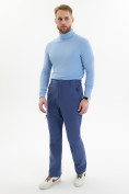 Оптом Брюки утепленный мужской зимние спортивные синего цвета 21137S в Самаре, фото 2
