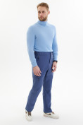 Оптом Брюки утепленный мужской зимние спортивные синего цвета 21137S в Астане, фото 3