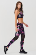Оптом Спортивный костюм для фитнеса женский темно-фиолетового цвета 212903TF в Волгоградке, фото 3
