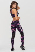 Оптом Спортивный костюм для фитнеса женский темно-фиолетового цвета 212903TF, фото 4