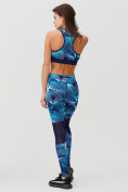 Оптом Спортивный костюм для фитнеса женский голубого цвета 212903Gl в Томске, фото 2