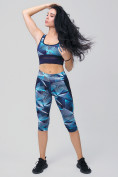 Оптом Спортивный костюм для фитнеса женский голубого цвета 212904Gl в Самаре, фото 8