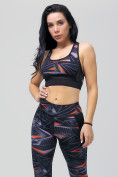 Оптом Спортивный костюм для фитнеса женский темно-серого цвета 212904TC, фото 6