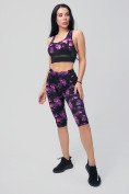 Оптом Спортивный костюм для фитнеса женский темно-фиолетового цвета 212904TF в Сочи, фото 2