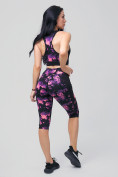 Оптом Спортивный костюм для фитнеса женский темно-фиолетового цвета 212904TF, фото 5