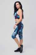 Оптом Спортивный костюм для фитнеса женский голубого цвета 212904Gl в Самаре, фото 5