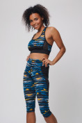 Оптом Спортивный костюм для фитнеса женский синего цвета 212904S в Самаре, фото 3
