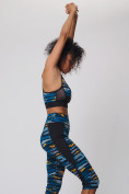 Оптом Спортивный костюм для фитнеса женский синего цвета 212904S, фото 4