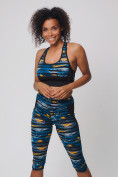 Оптом Спортивный костюм для фитнеса женский синего цвета 212904S в Сочи, фото 5