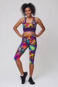 Оптом Спортивный костюм для фитнеса женский фиолетового цвета 212904F в Самаре, фото 3