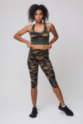 Оптом Спортивный костюм для фитнеса женский цвета хаки 212904Kh в Самаре, фото 4