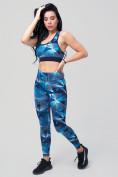 Оптом Спортивный костюм для фитнеса женский голубого цвета 212906Gl в Сочи, фото 3