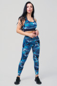 Оптом Спортивный костюм для фитнеса женский голубого цвета 212906Gl в Сочи, фото 5
