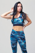Оптом Спортивный костюм для фитнеса женский голубого цвета 212906Gl в Самаре, фото 6