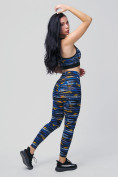 Оптом Спортивный костюм для фитнеса женский синего цвета 212906S в Самаре, фото 3