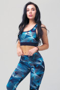 Оптом Спортивный костюм для фитнеса женский голубого цвета 212906Gl в Перми, фото 7