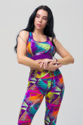 Оптом Спортивный костюм для фитнеса женский фиолетового цвета 212906F, фото 6