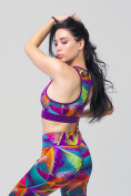 Оптом Спортивный костюм для фитнеса женский фиолетового цвета 212906F, фото 9