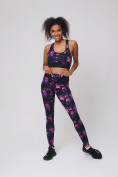 Оптом Спортивный костюм для фитнеса женский темно-фиолетового цвета 212906TF в Сочи, фото 2
