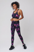 Оптом Спортивный костюм для фитнеса женский темно-фиолетового цвета 212906TF в Сочи, фото 3