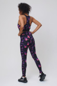 Оптом Спортивный костюм для фитнеса женский темно-фиолетового цвета 212906TF, фото 5