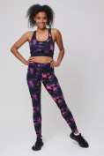 Оптом Спортивный костюм для фитнеса женский темно-фиолетового цвета 212906TF в Сочи, фото 7