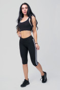 Оптом Спортивный костюм для фитнеса женский черного цвета 212908Ch
