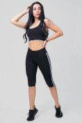 Оптом Спортивный костюм для фитнеса женский черного цвета 212908Ch, фото 3