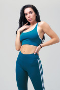 Оптом Спортивный костюм для фитнеса женский бирюзового цвета 212908Br в Казани, фото 9