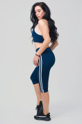 Оптом Спортивный костюм для фитнеса женский темно-синего цвета 212908TS в Санкт-Петербурге, фото 4