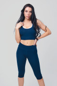 Оптом Спортивный костюм для фитнеса женский темно-синего цвета 212908TS, фото 7