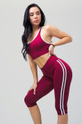 Оптом Спортивный костюм для фитнеса женский бордового цвета 212908Bo в Перми, фото 8