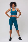 Оптом Спортивный костюм для фитнеса женский бирюзового цвета 212908Br, фото 4