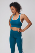 Оптом Спортивный костюм для фитнеса женский бирюзового цвета 212908Br в Самаре, фото 12