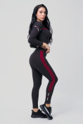 Оптом Спортивный костюм для фитнеса женский черного цвета 212912Ch в Перми, фото 6