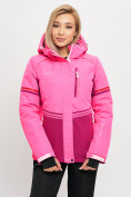 Оптом Горнолыжная куртка MTFORCE женская розового цвета 2153R в Екатеринбурге, фото 4