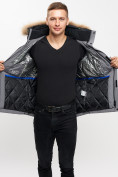 Оптом Куртка зимняя MTFORCE мужская удлиненная с мехом серого цвета 2155-1Sr в Казани, фото 10
