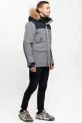 Оптом Куртка зимняя MTFORCE мужская удлиненная с мехом серого цвета 2155-1Sr в Казани, фото 4