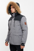 Оптом Куртка зимняя MTFORCE мужская удлиненная с мехом серого цвета 2155-1Sr в Казани, фото 7