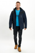 Оптом Молодежная зимняя куртка мужская темно-синего цвета 2155TS в Казани, фото 5