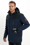 Оптом Молодежная зимняя куртка мужская темно-синего цвета 2155TS в Казани, фото 8