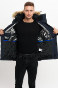 Оптом Куртка зимняя мужская удлиненная с мехом хаки цвета 2159-1TS, фото 12