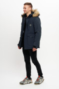 Оптом Куртка зимняя мужская удлиненная с мехом хаки цвета 2159-1TS, фото 3